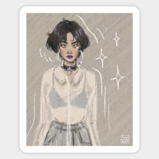 Fashion illustration Sticker